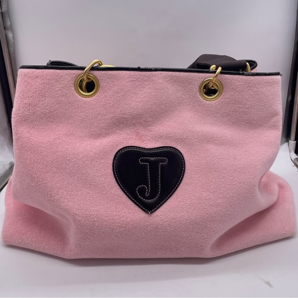 💅✨🩷Vintage XL Juicy Couture Pink and Brown Y2K Bag - Picture 5 of 17